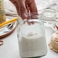 sourdough starter in jar